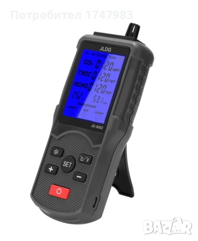 8 в 1 тестер за качество на въздуха, CO2 метър и газоанализатор