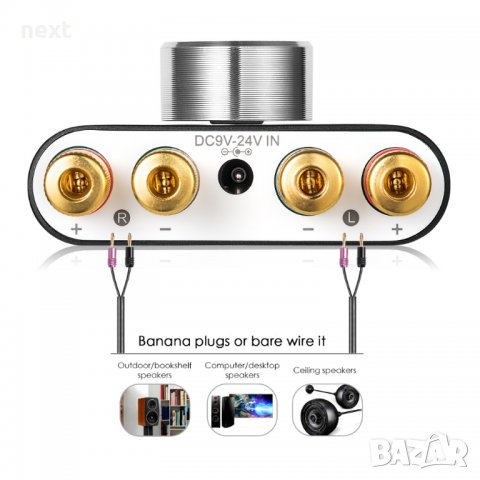 Nobsound Mini Bluetooth цифров Hifi аудио усилвател 50W+50W + Гаранция, снимка 4 - Ресийвъри, усилватели, смесителни пултове - 39851474