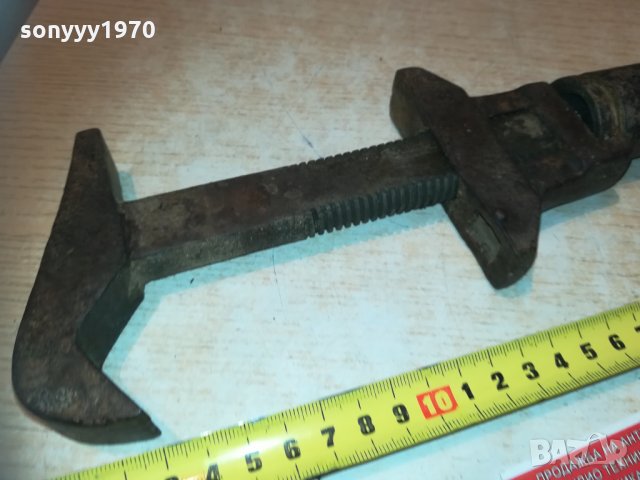 стар раздвижен ключ-антика 1702211001, снимка 4 - Ключове - 31846237