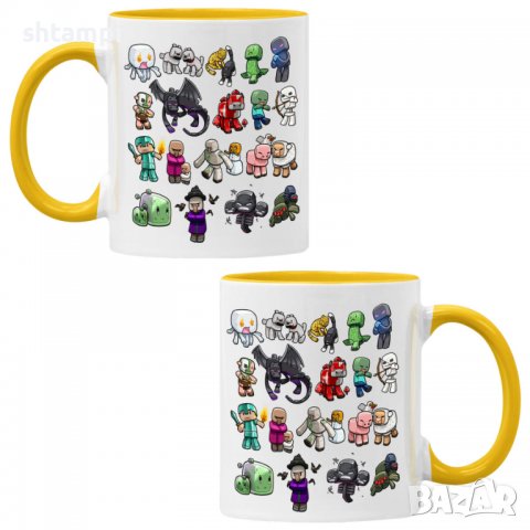 Чаша Minecraft 8,Керамична Чаша, Кафе Чай, Игра,Изненада,Подарък,Повод,Празник,Рожден Ден, снимка 7 - Чаши - 38472957