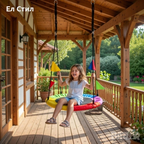 Люлка "Щъркелово гнездо" — здрава, удобна и подходяща за деца и възрастни до 150 кг, снимка 2 - Детски люлки - 53356192