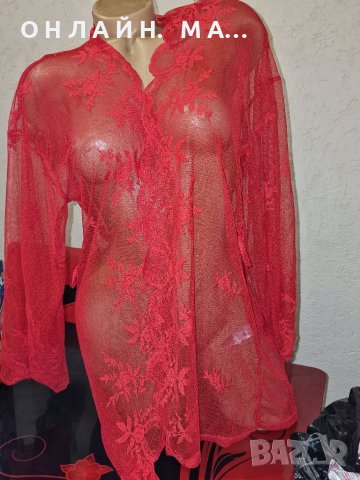 Нощничка с гор гръб +халат KISS ME / L XL , снимка 4 - Корсети, бюстиета, топове - 38774390