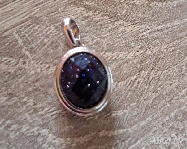 Сребро с тъмно син авантюрин, снимка 7 - Бижутерийни комплекти - 54012006
