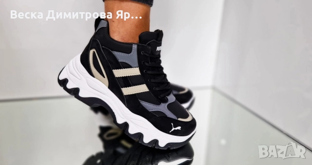 Дамски зимни обувки с дебел пух , снимка 15 - Дамски боти - 52024818