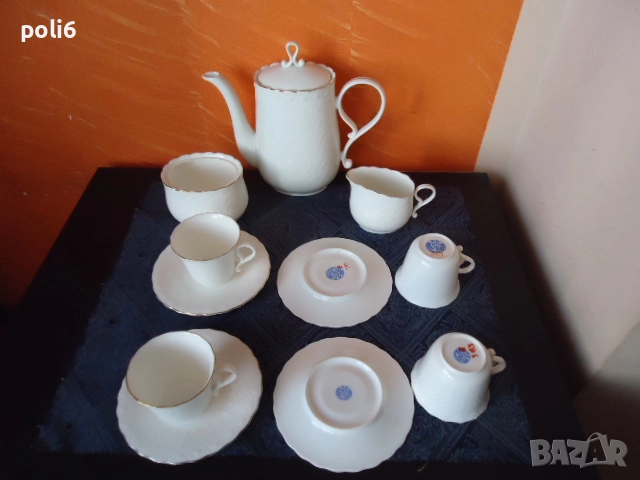 чаши,чинийки ,захарница, каничка и вазичка от китайски костен порцелан Bononia, снимка 2 - Чаши - 31898542