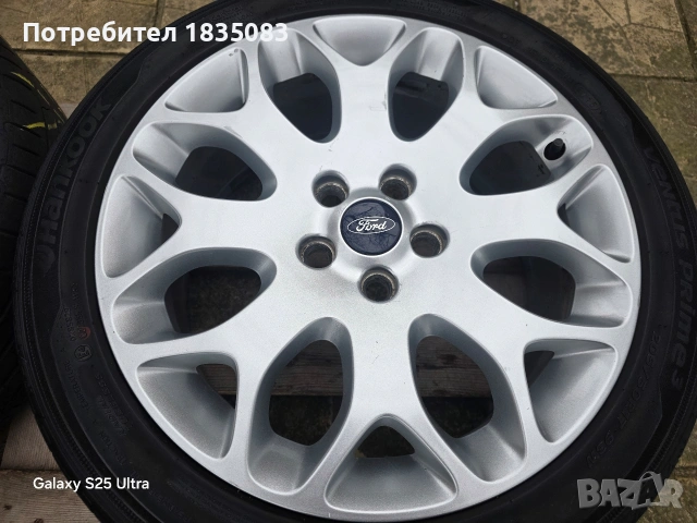 Лети джанти 17ки 5х108 Ford + летни гуми 205/50/17, снимка 7 - Гуми и джанти - 53938448