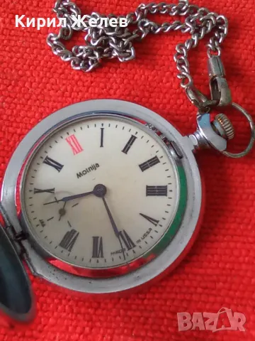 Molnije MADE in USSR Стар РУСКИ ДЖОБЕН ЧАСОВНИК МЪЛНИЯ с КЮСТЕК ФУНКЦИОНИРАЩ 46824, снимка 14 - Джобни - 46505207