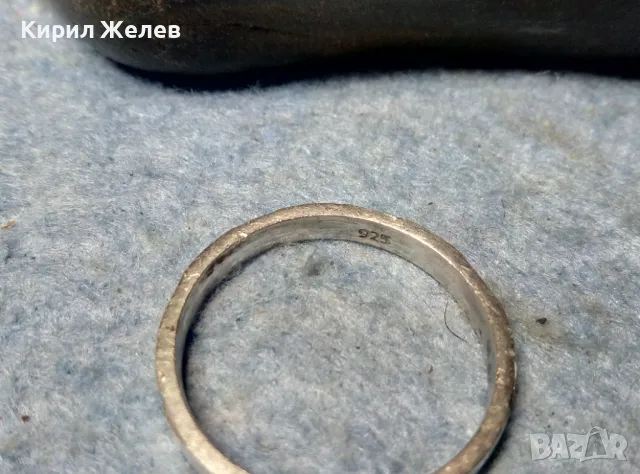 СТИЛНА ЕЛЕГАНТНА СРЕБЪРНА ХАЛКА ПРЪСТЕН СРЕБРО 925 ФИНА РЪЧНА ИЗРАБОТКА 48565, снимка 2 - Пръстени - 49001391