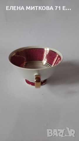 Lettin Тюрингия-един прекрасен троен сет за чай/дълго кафе от фин порцелан, снимка 8 - Сервизи - 52586448