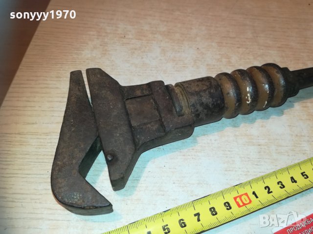 стар раздвижен ключ-антика 1702211001, снимка 9 - Ключове - 31846237