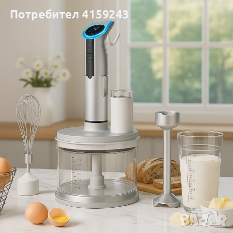 Многофункционален кухненски пасатор с чопър и бъркалка – 800W мощност, снимка 3 - Аксесоари за кухня - 51637037
