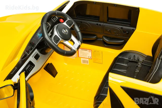 Луксозна детска акумулаторна кола MERCEDES W166 – Жълт, с дистанционно и LED светлини, снимка 15 - Детски велосипеди, триколки и коли - 49975544