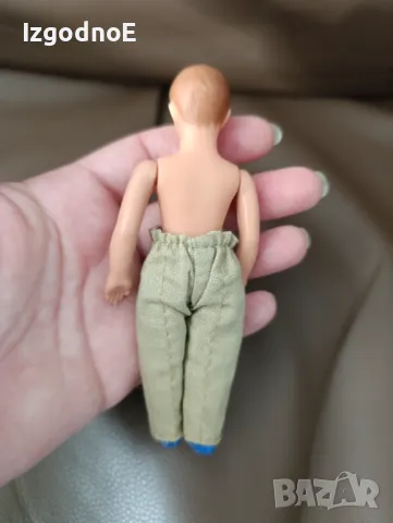 Винтидж малка кукла мъж, ретро кукла, снимка 3 - Кукли - 48625797