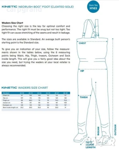 Неопренов гащеризон Kinetic Neorush Bootfoot, снимка 3 - Екипировка - 54070327
