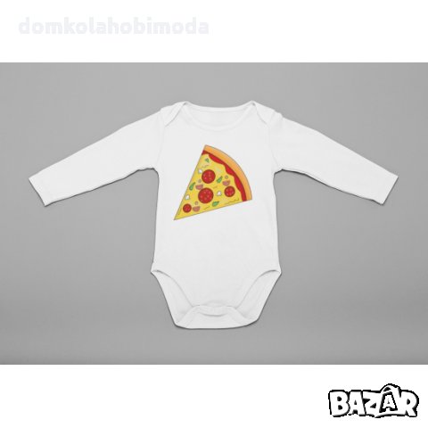 Комплект Мъжка тениска и Детско боди с мотив Pizza,2 броя,Пълноцветна щампа, Не се бели , снимка 3 - Тениски - 31618922