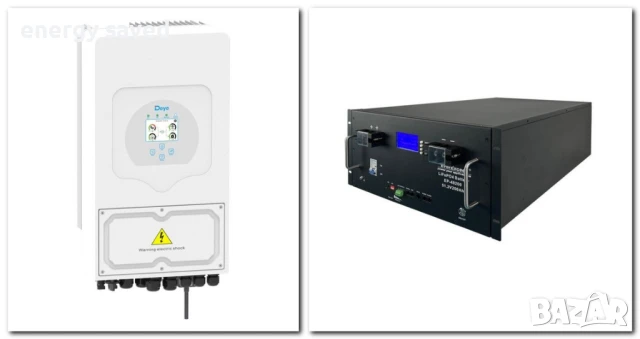 Соларна система Инвертор DEYE 6KW lifepo4 11kw и 16 панела.