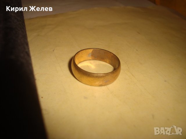 СТАРА БРОНЗОВА ХАЛКА ПРЪСТЕН с ПОЗЛАТА МАЙСТОРСКА РЪЧНА ИЗРАБОТКА 27649, снимка 10 - Антикварни и старинни предмети - 37463791