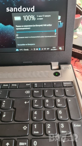 Лаптоп LENOVO E-570 цена 130евро, снимка 5 - Лаптопи за дома - 54042968