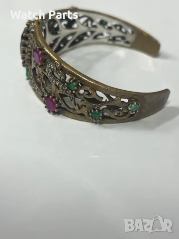 Ориенталска гривна със сребро и месинг, снимка 3 - Други - 48727080