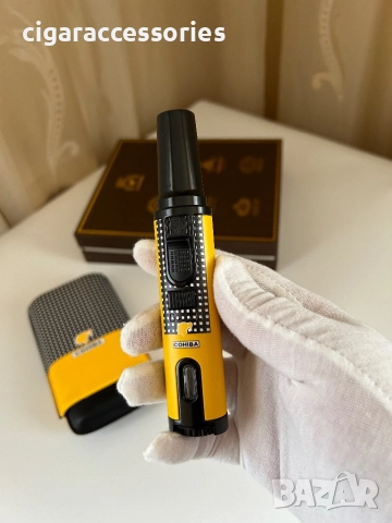 Комплект Cohiba – калъф от естествена кожа и метална запалка, снимка 3 - Запалки - 51102147
