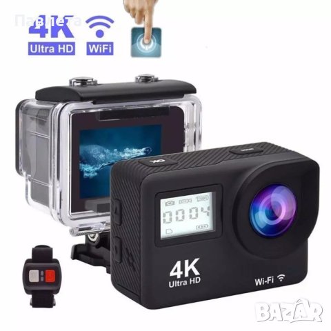 Водоустойчива спортна екшън камера 4K Ultra HD, снимка 1 - Камери - 42057596