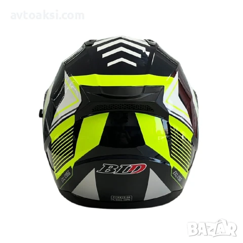 Каска за Мотор Сиво/Неон-M67, снимка 6 - Аксесоари и консумативи - 50706352