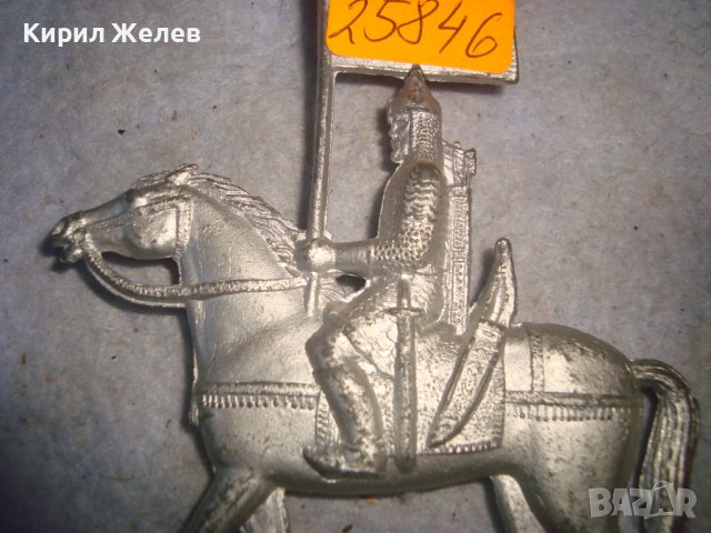 СТАРА ФИГУРКА ОЛОВЕН ВОЙНИК КОННИК РИЦАР ЗНАМЕНОСЕЦ ВОИН за КОЛЕКЦИЯ ДЕКОРАЦИЯ 25846, снимка 11 - Колекции - 38151947