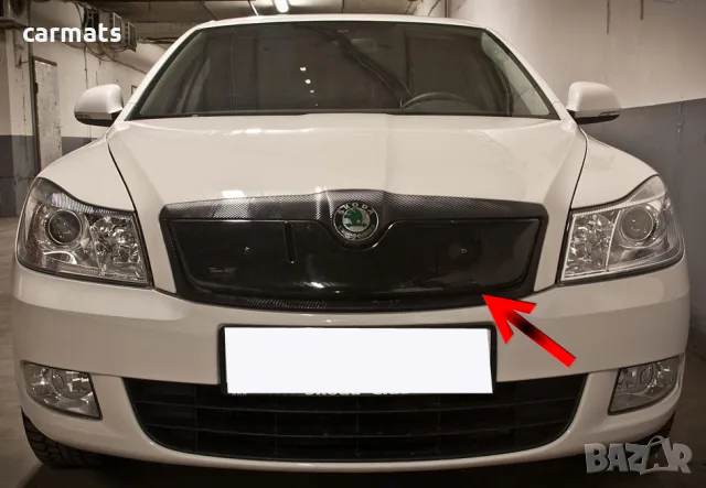 Зимен дефлектор (протектор) за решетка HЕКО за Skoda Octavia (2007-2013) - upper