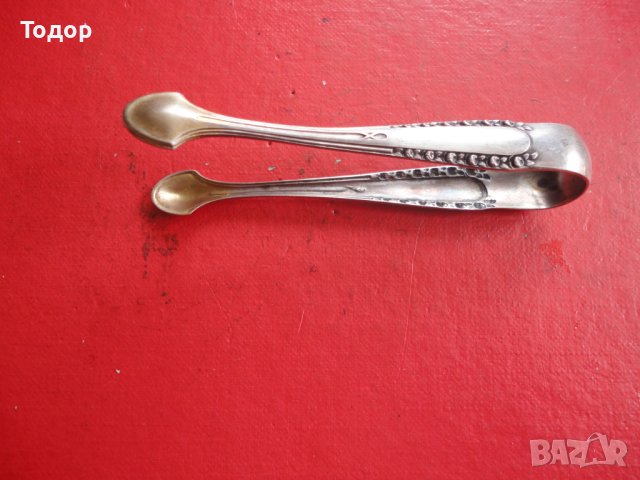 Невероятна сребърна щипка за бучка захар или лед 