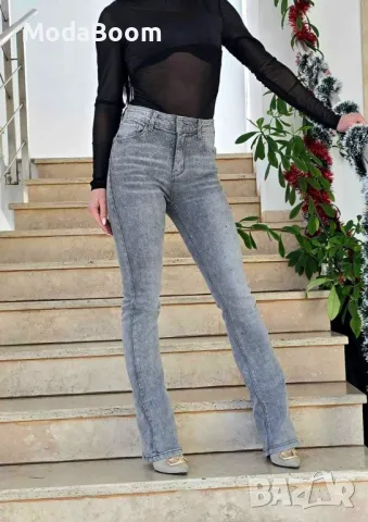 Сиви дамски дънки 