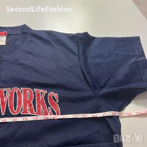 Винтидж тениска Majestic Mesh Jersey #29 2XL Произведено в САЩ Audioworks Athletic Рядка тениска, снимка 4 - Тениски - 52283038