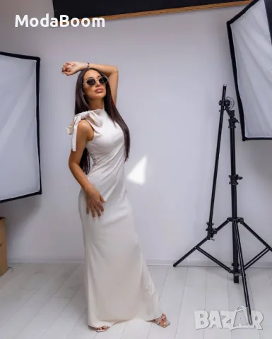 Дълга бяла дамска рокля , снимка 5 - Рокли - 47519915