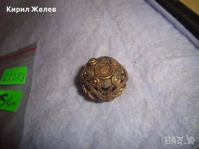 РЯДКА СТАРИННА АЖУРНА ФИЛИГРАННА ИЗРАБОТКА ЧАСТ от БРОНЗОВ НАКИТ БИЖУ УКРАШЕНИЕ за РЕСТАВРАЦИЯ 22283, снимка 9 - Антикварни и старинни предмети - 37442815
