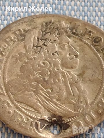 Сребърна монета 6 кройцера 1687г. Леополд първи Бреслау Селезия 24948, снимка 3 - Нумизматика и бонистика - 42930027