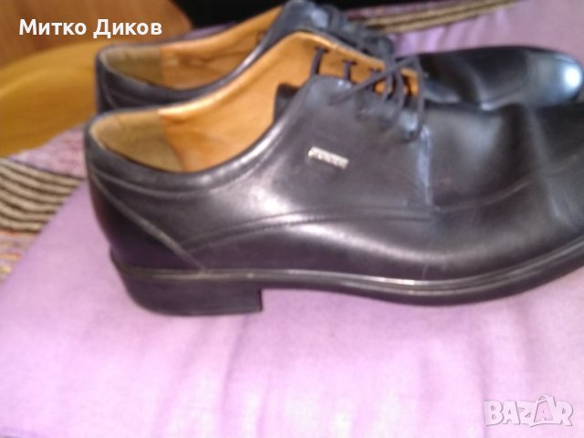 Мъжки официални обувки като нови меки телешки бокс Geox Respira amphibiox №43 стелка 28см, снимка 8 - Официални обувки - 36988461