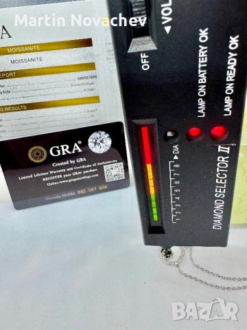 Сребърно колие с мойсанит (Диамант) 1 карат, снимка 11 - Колиета, медальони, синджири - 53990710