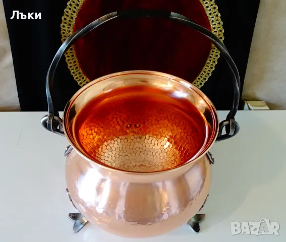 Меден котел,менче 6 л.,чиста червена мед. , снимка 8 - Антикварни и старинни предмети - 50169089
