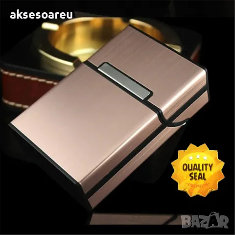 Качествена кутия за стандартни цигари калъф от алуминиева сплав Джобна кутия за пушачи за Подарък, снимка 4 - Табакери - 50223663