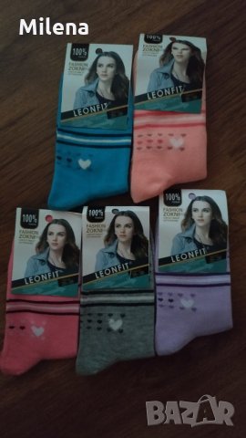 Комплект от 5 броя дамски памучни чорапи 1 лв./бр., снимка 1 - Други - 8937899