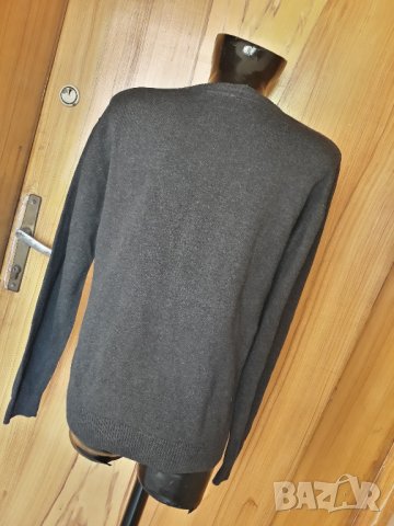 Тъмно сива жилетка с копчета от памук М, снимка 3 - Жилетки - 34273901
