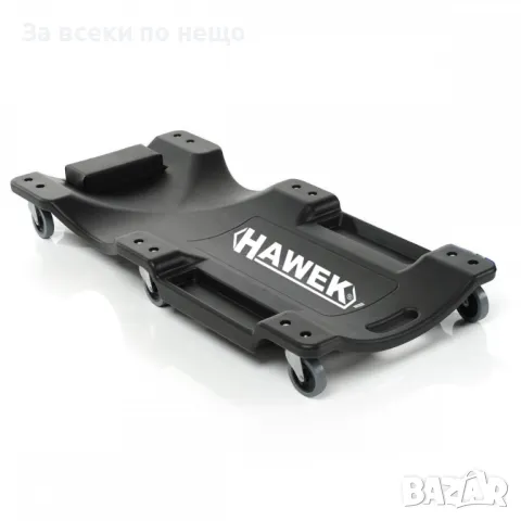 Пластмасова лежанка с 6 колела и дунапренена облегалка за глава HAWEK, снимка 2 - Други инструменти - 50334609