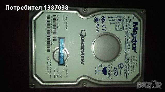 Хард диск 250GB 3.5" IDE PATA, снимка 2 - Твърди дискове - 44359215