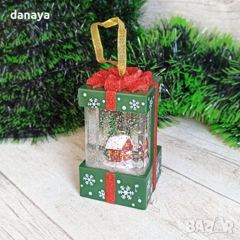 3174 Светещо коледно преспапие Подарък, 11 см, снимка 4 - Декорация за дома - 38598653