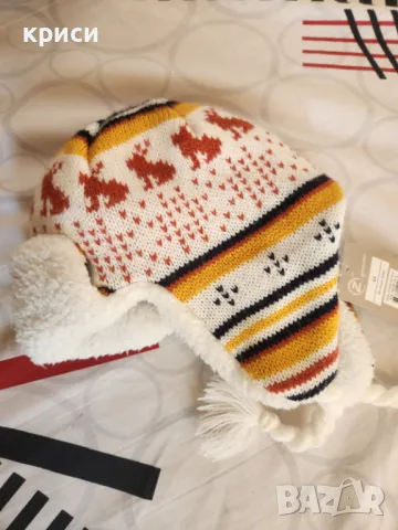 Детска нова топла зимна шапка 44/52 см. 3месеца, снимка 2 - Бебешки шапки - 48982413
