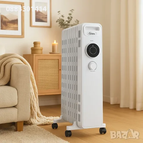 Маслен радиатор Midea , снимка 3 - Отоплителни печки - 56161466