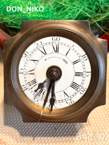 Настолен Бронзов часовник 19 век, снимка 2 - Антикварни и старинни предмети - 54166572