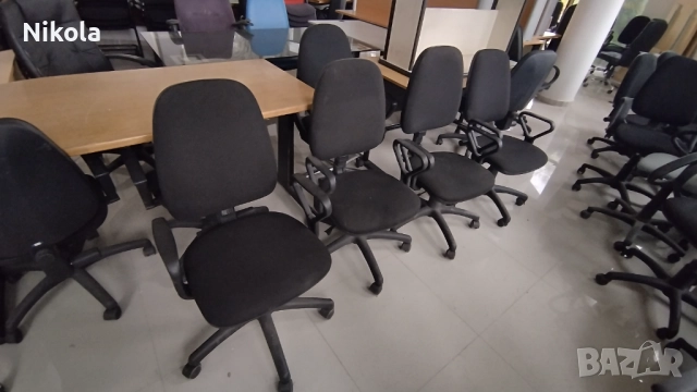 Офис столове на колеца с подлакътници и амортесьори , снимка 3 - Столове - 52125291