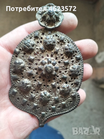 Стара сребърна пафта, снимка 3 - Антикварни и старинни предмети - 53996398