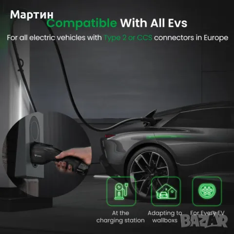 Кабел за зареждане Тип 2 към Тип 2 GONEO 5 / 7метра 11kW 16A , снимка 4 - Аксесоари и консумативи - 48742734