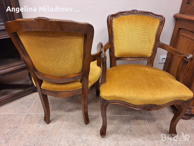 Комплект кресла Луи XV , снимка 6 - Дивани и мека мебел - 54322127